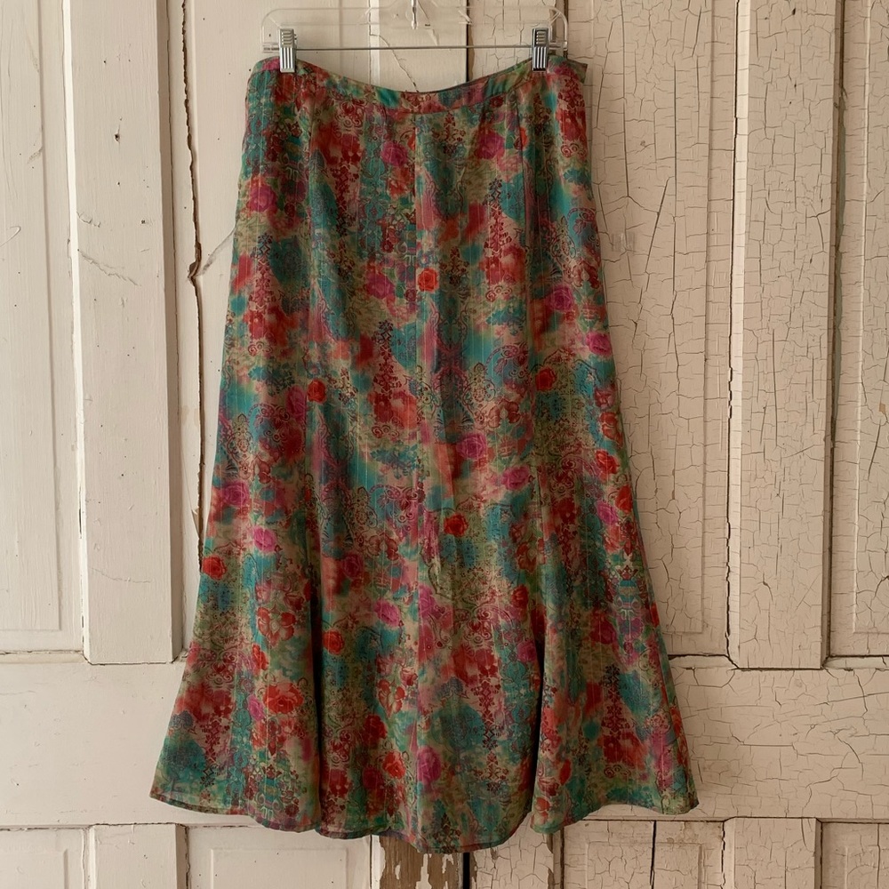 Christopher & Banks floral skirt Size 12